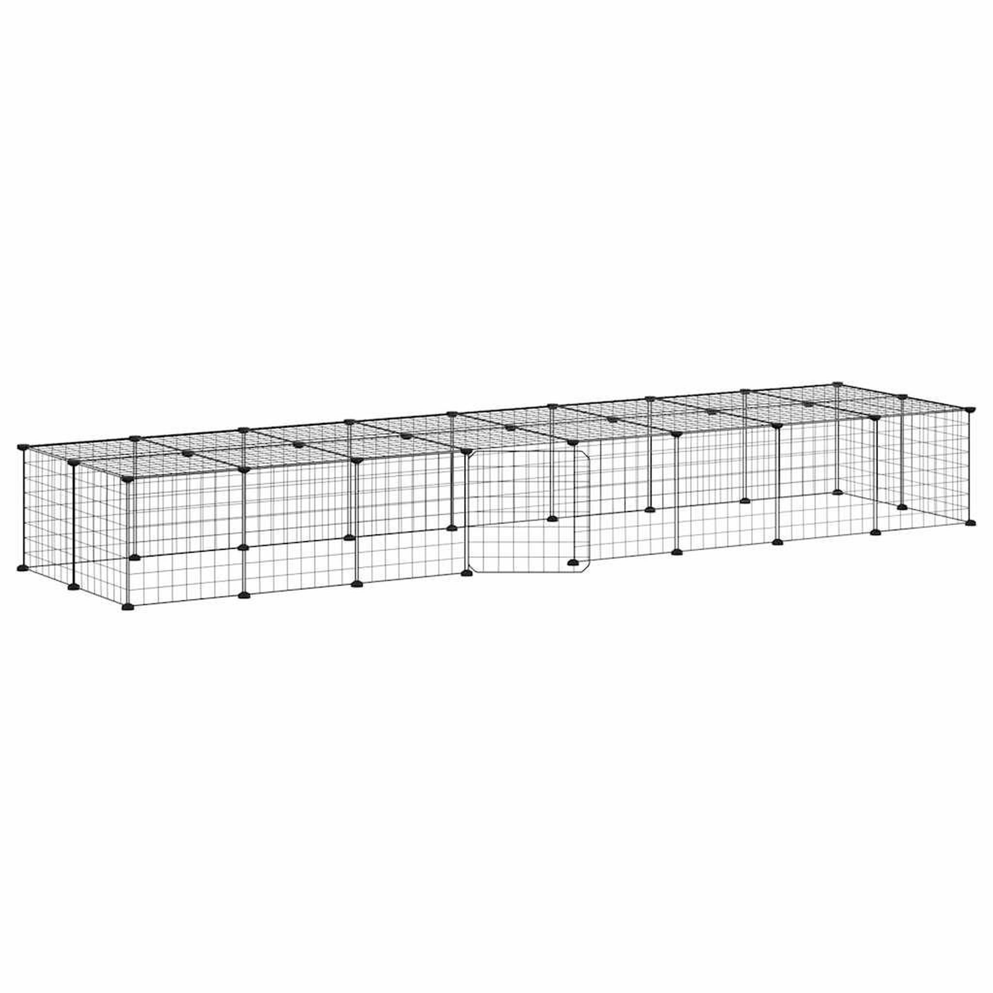 Voir la diapositive 2 : VIDAXL Cage animaux de compagnie a 36 panneaux et porte Noir 35x35 cm