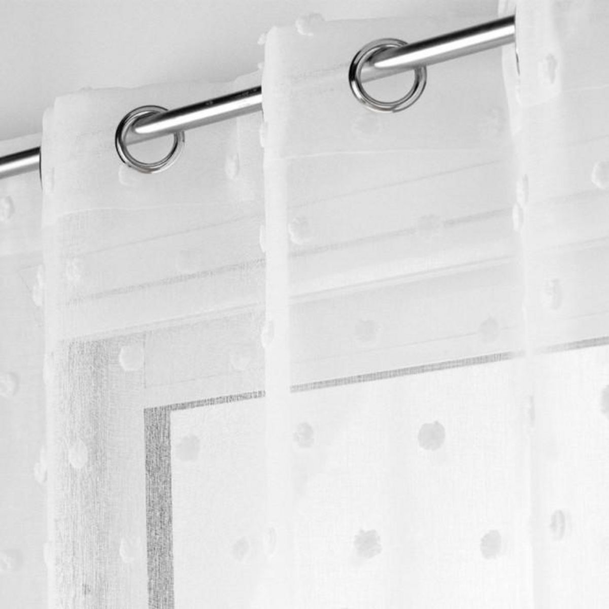 Paris Prix Rideau Voilage à Œillets  Pompinou  140x280cm Blanc