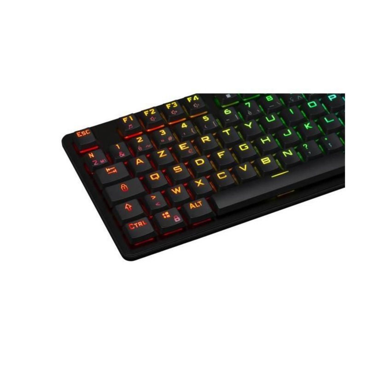 THE G-LAB Clavier Gamer - The G-Lab - KEYZ PLATI. TKL - Format TKL - Mécanique (Switch Rouge) - Low Profile - RGB - Noir