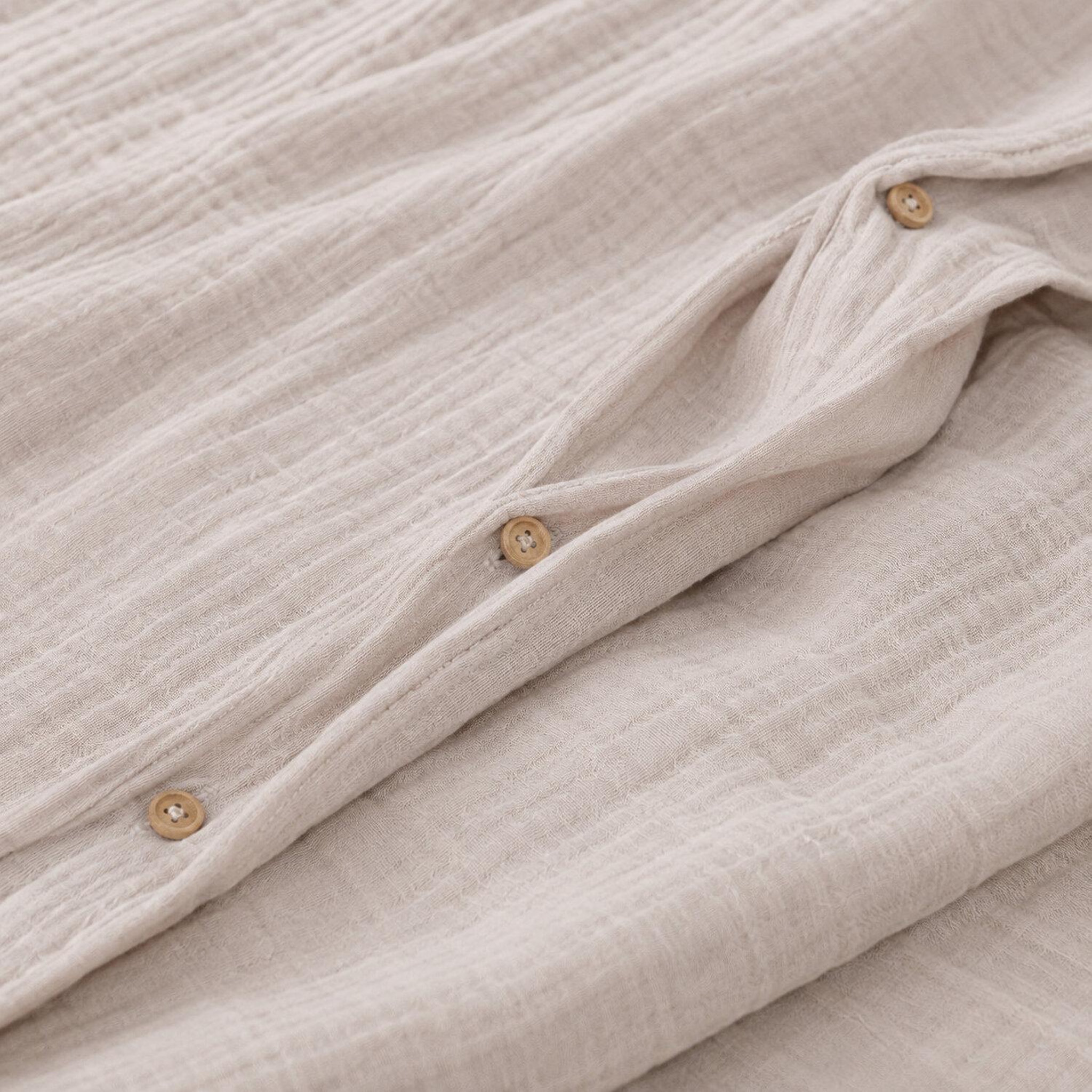 Voir la diapositive 4 : Les Ateliers du Linge Parure de couette 100% gaze de coton lavé
