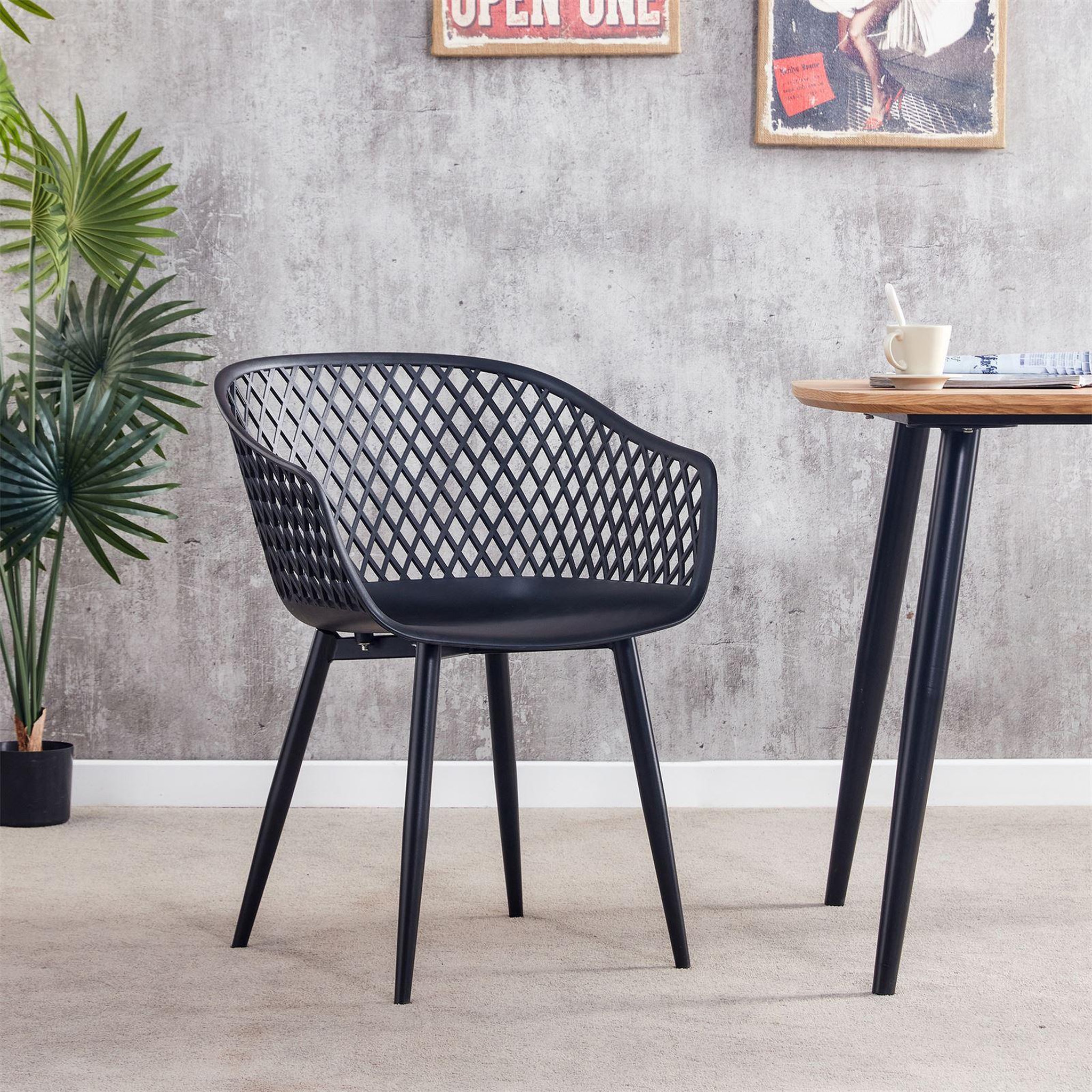 Voir la diapositive 2 : IDIMEX Lot de 4 chaises MADEIRA style scandinave, pieds en bois