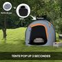 Voir la diapositive 5 : OUTSUNNY Tente de camping automatique pop-up 2-3 pers. étanchéité 2000 mm sac gris