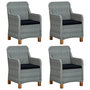 Voir la diapositive 5 : VIDAXL Ensemble a manger de jardin 5 pcs Gris clair