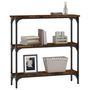 Voir la diapositive 3 : VIDAXL Table console chene fume 75x22,5x75 cm bois d'ingenierie
