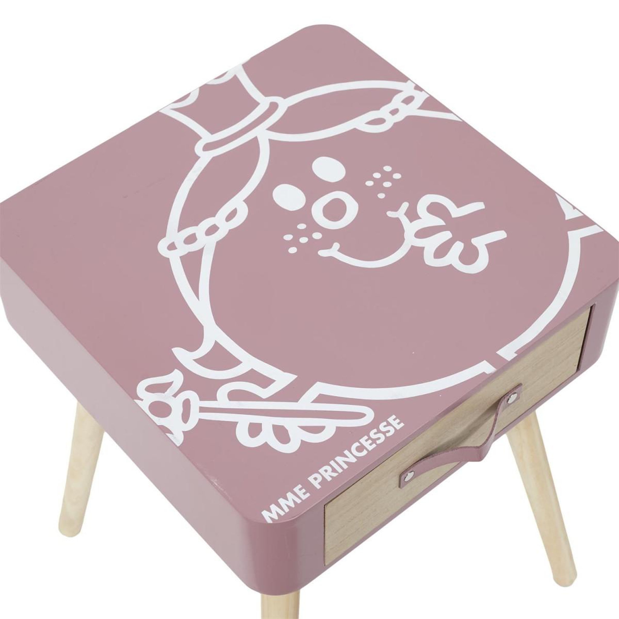 Voir la diapositive 4 : The Home Deco Factory Table de Chevet  Madame Princesse  48cm Rose