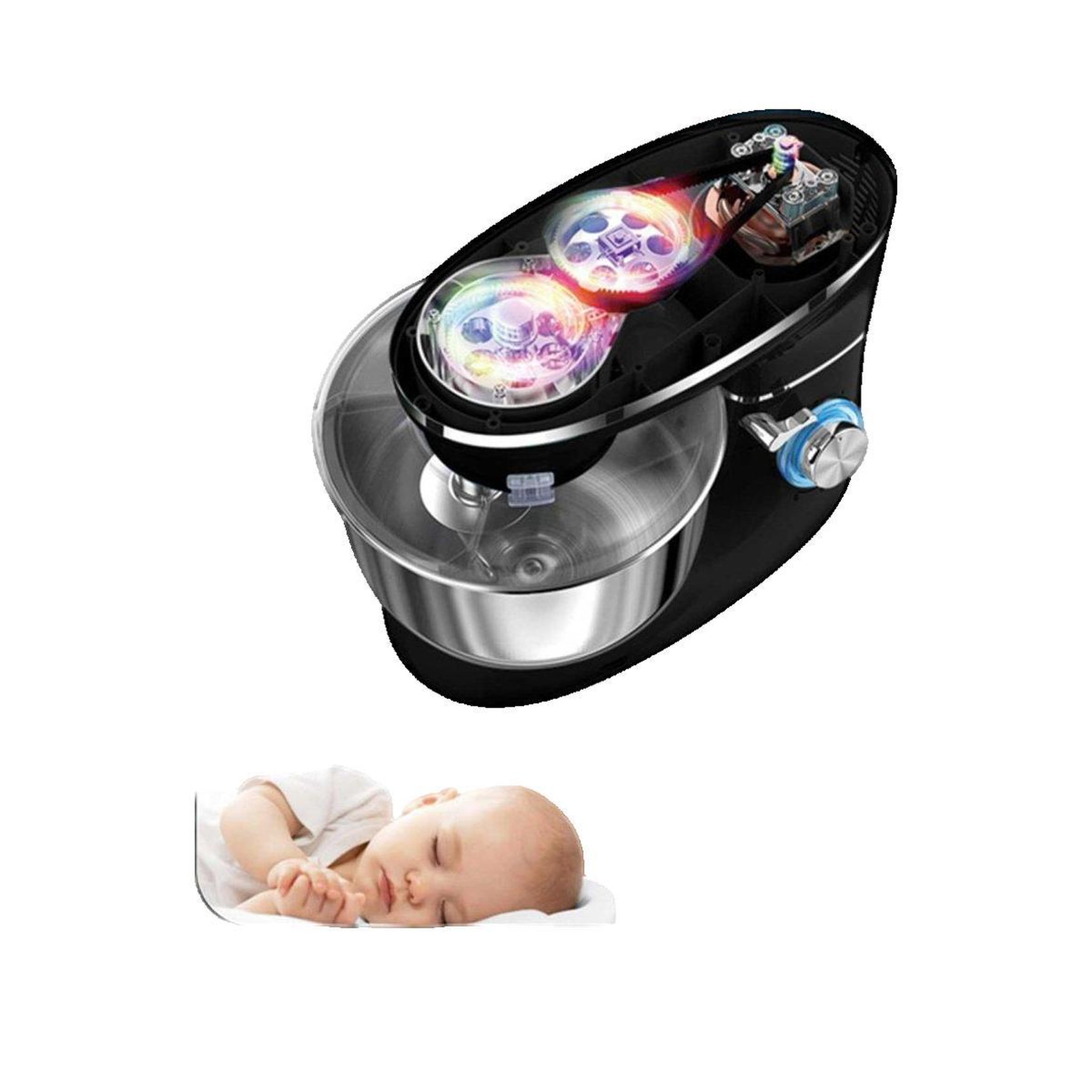 Voir la diapositive 3 : BERLINGER HAUS Robot pâtissier Berlinger Haus BH-9512 mixeur planétaire 1300 W noir mat
