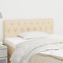 Voir la diapositive 1 : VIDAXL Tete de lit Creme 100x7x78/88 cm Tissu