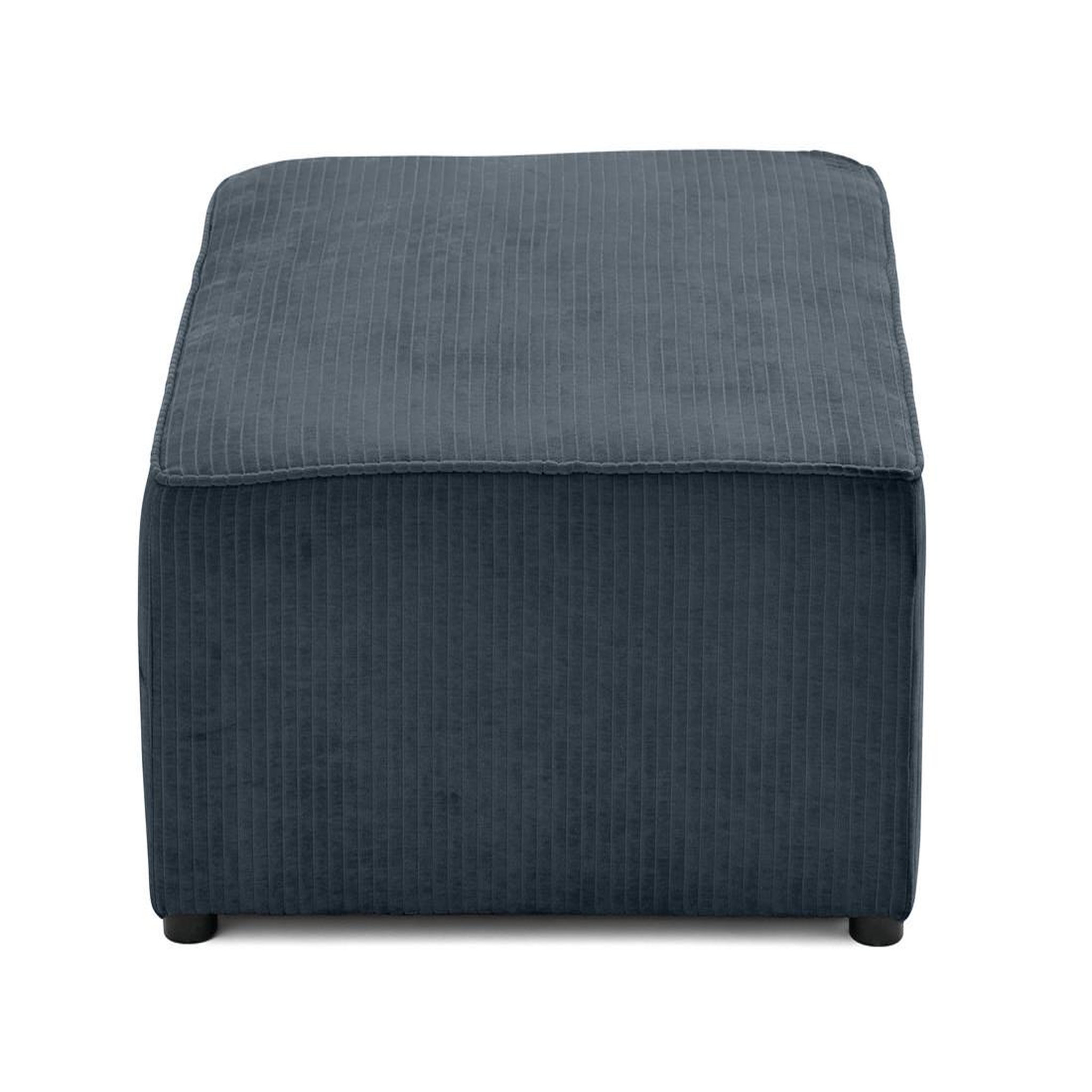 Voir la diapositive 4 : BEST MOBILIER Topaze - pouf - en velours côtelé plat