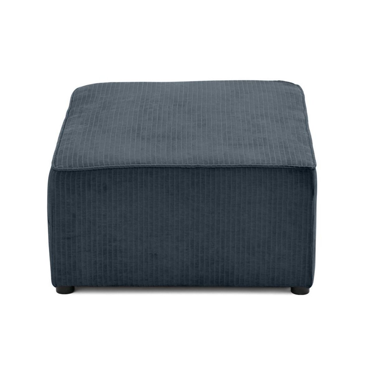 BEST MOBILIER Topaze - pouf - en velours côtelé plat