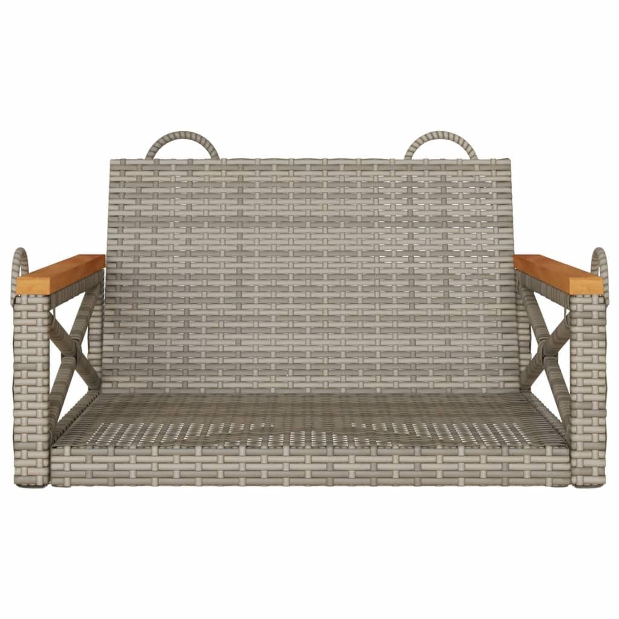 Voir la diapositive 4 : VIDAXL Balancelle gris 63x62x40 cm resine tressee