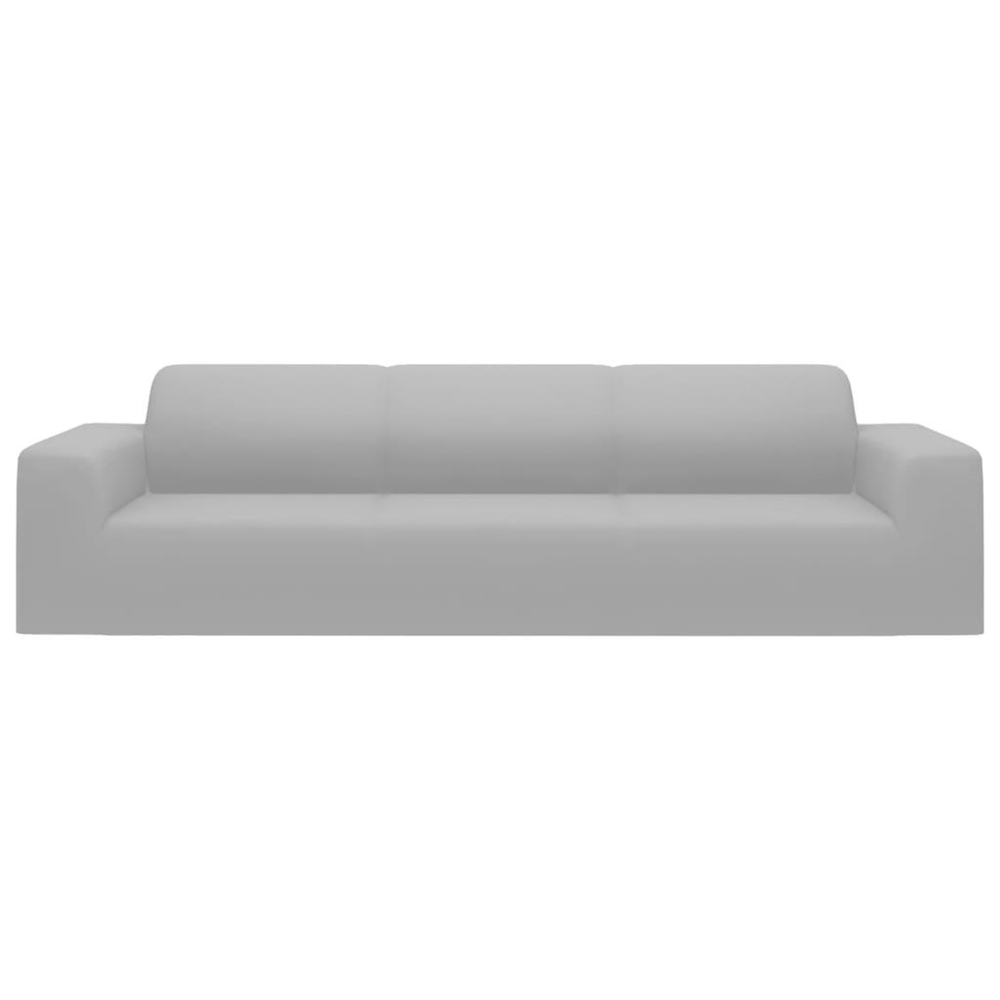 Voir la diapositive 6 : VIDAXL Housse extensible de canape 4 places Gris Jersey de polyester