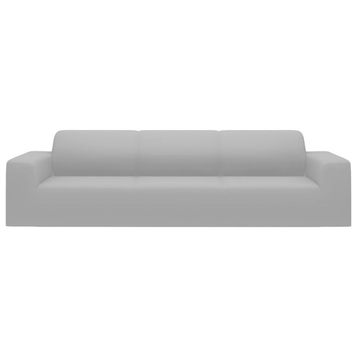 VIDAXL Housse extensible de canape 4 places Gris Jersey de polyester