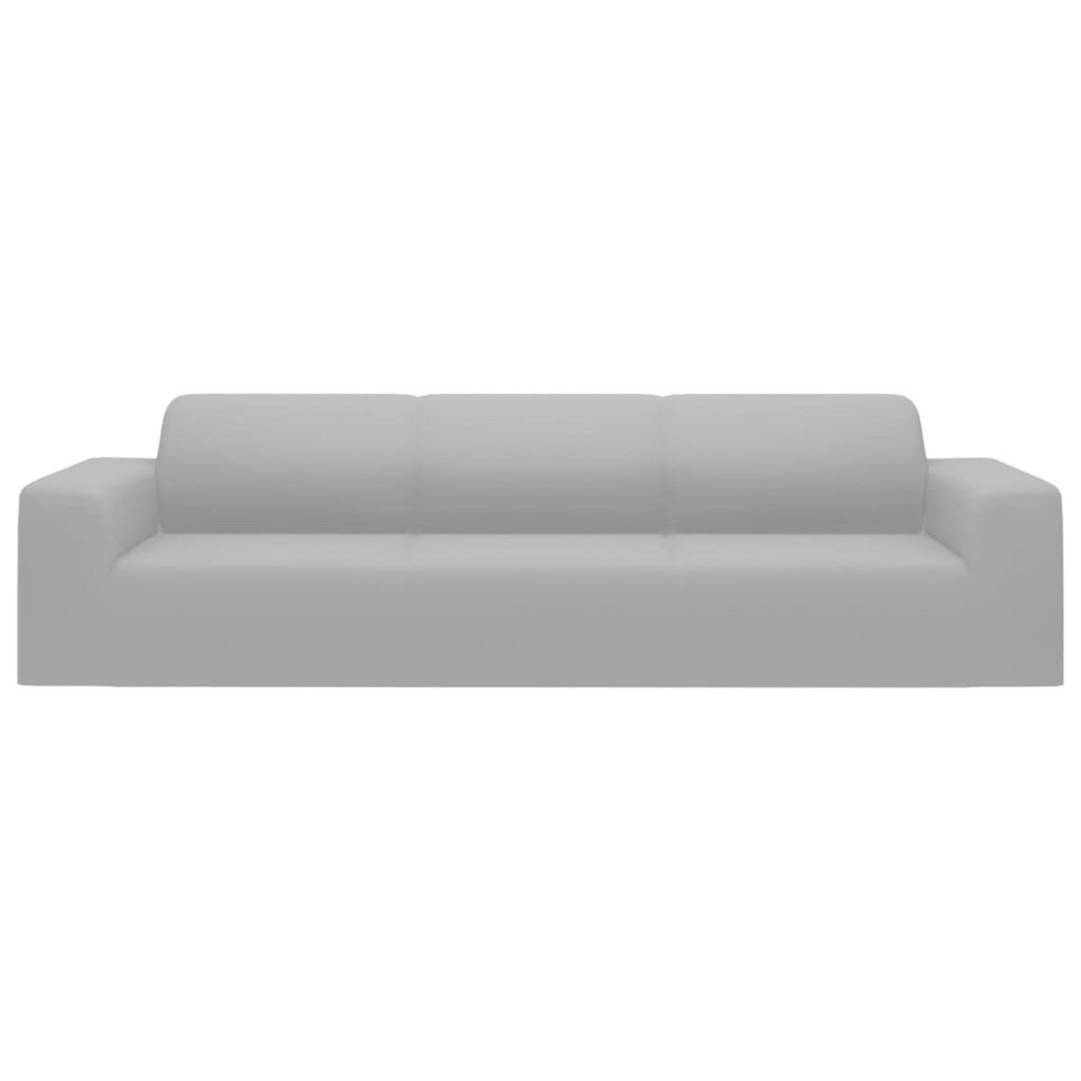 VIDAXL Housse extensible de canape 4 places Gris Jersey de polyester