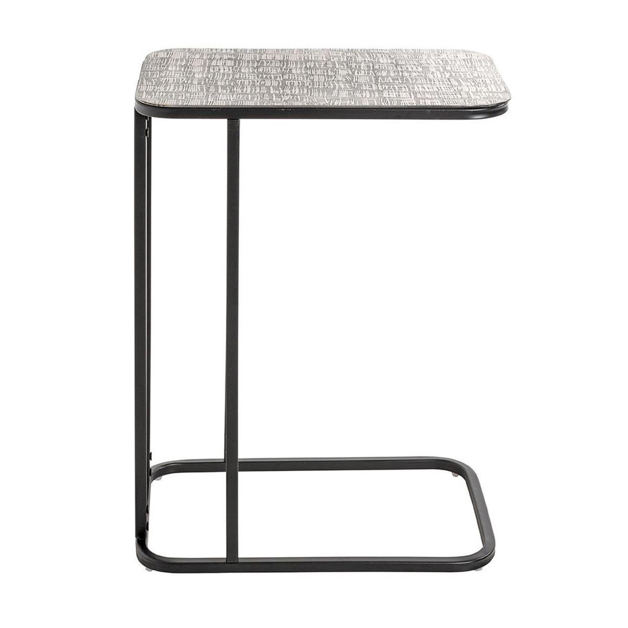 Voir la diapositive 2 : Paris Prix Table d'appoint design  galia  62cm argent & noir