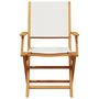Voir la diapositive 4 : VIDAXL Chaises de jardin pliantes lot de 6 tissu et bois massif