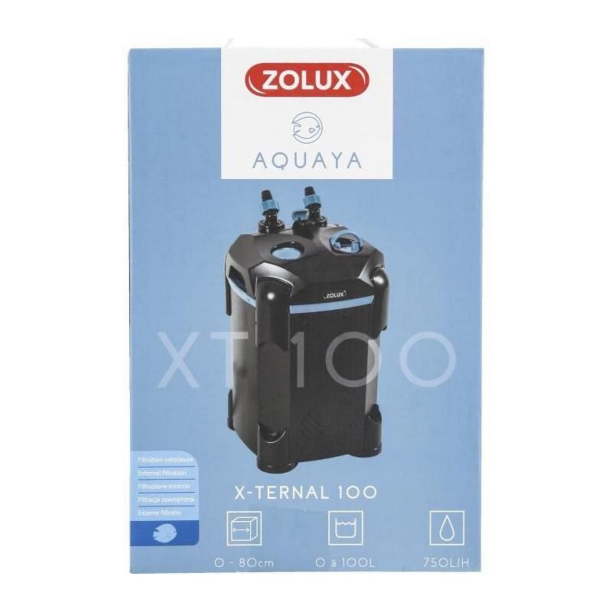 Zolux Pompe x-ternal 100 puissance 9.3 w debit max 750l/h max 100l