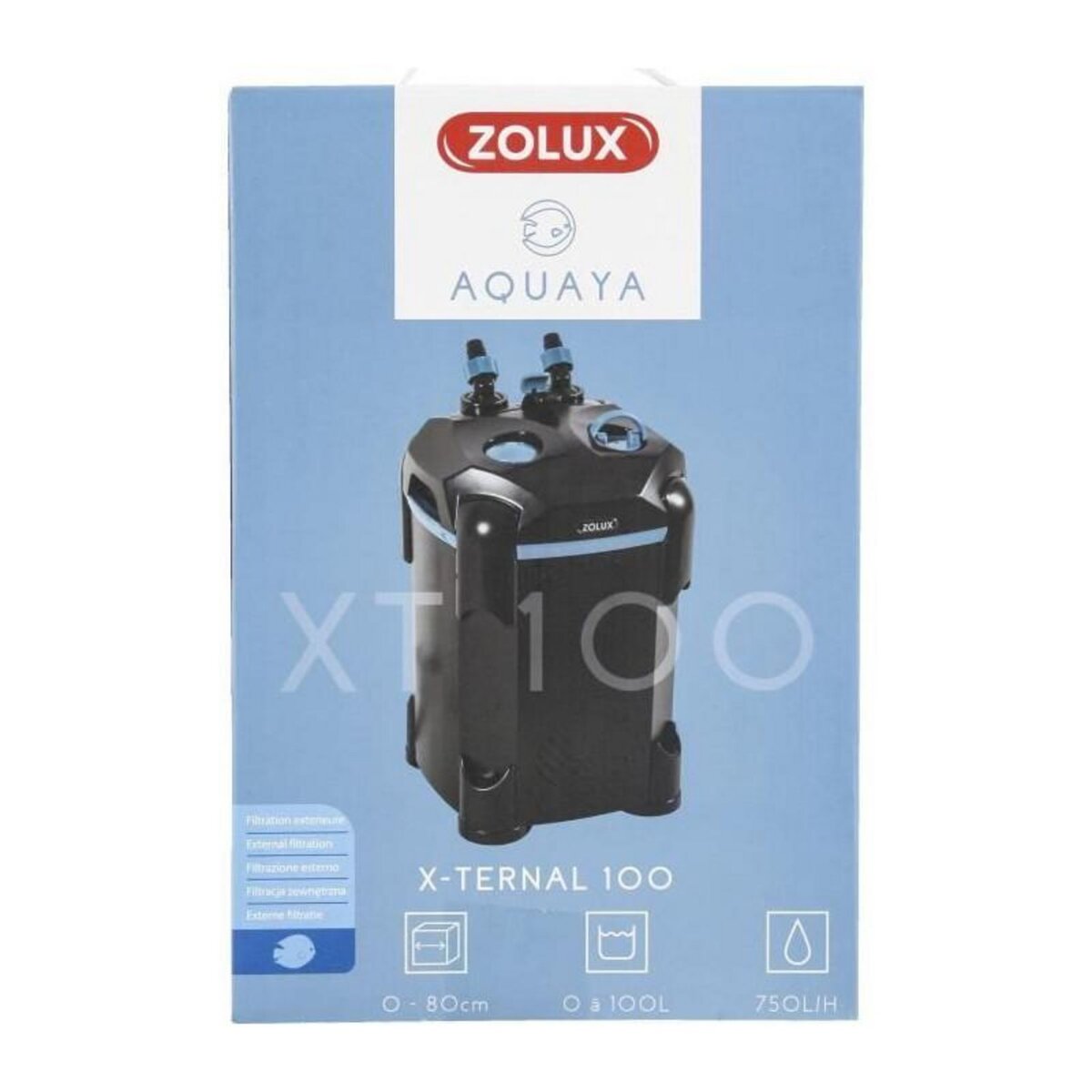Zolux Pompe x-ternal 100 puissance 9.3 w debit max 750l/h max 100l