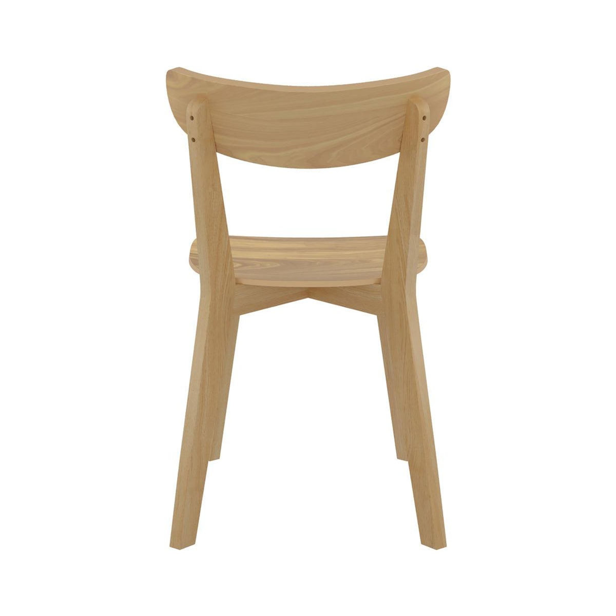 MAISON PAVANE Lot de 2 chaises en bois clair-Tabata