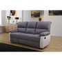 Voir la diapositive 2 : Habitat et Jardin Canapé relax  Lincoln  - 197 x 89 x 103 cm - 3 places - Blanc / Gris clair