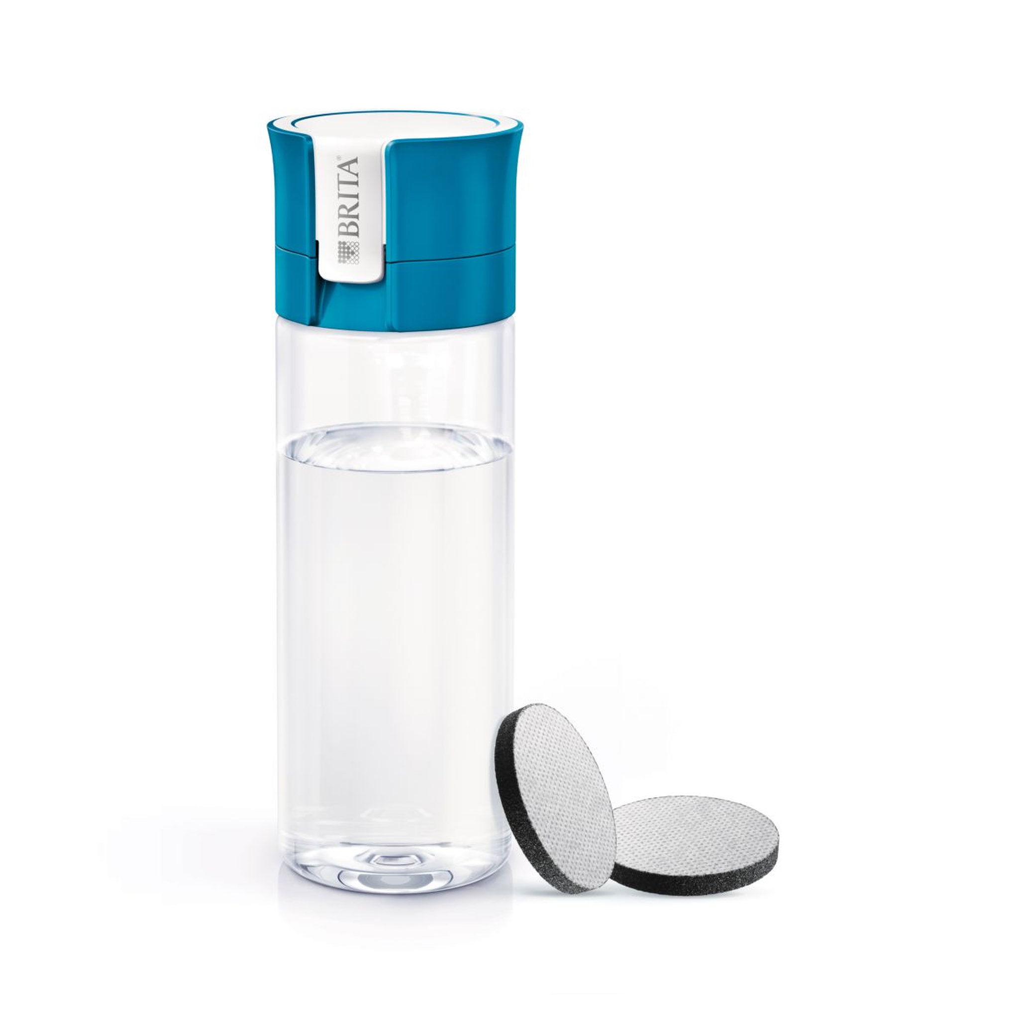 Voir la diapositive 1 : BRITA Gourde transparente bleu + 2 microdiscs