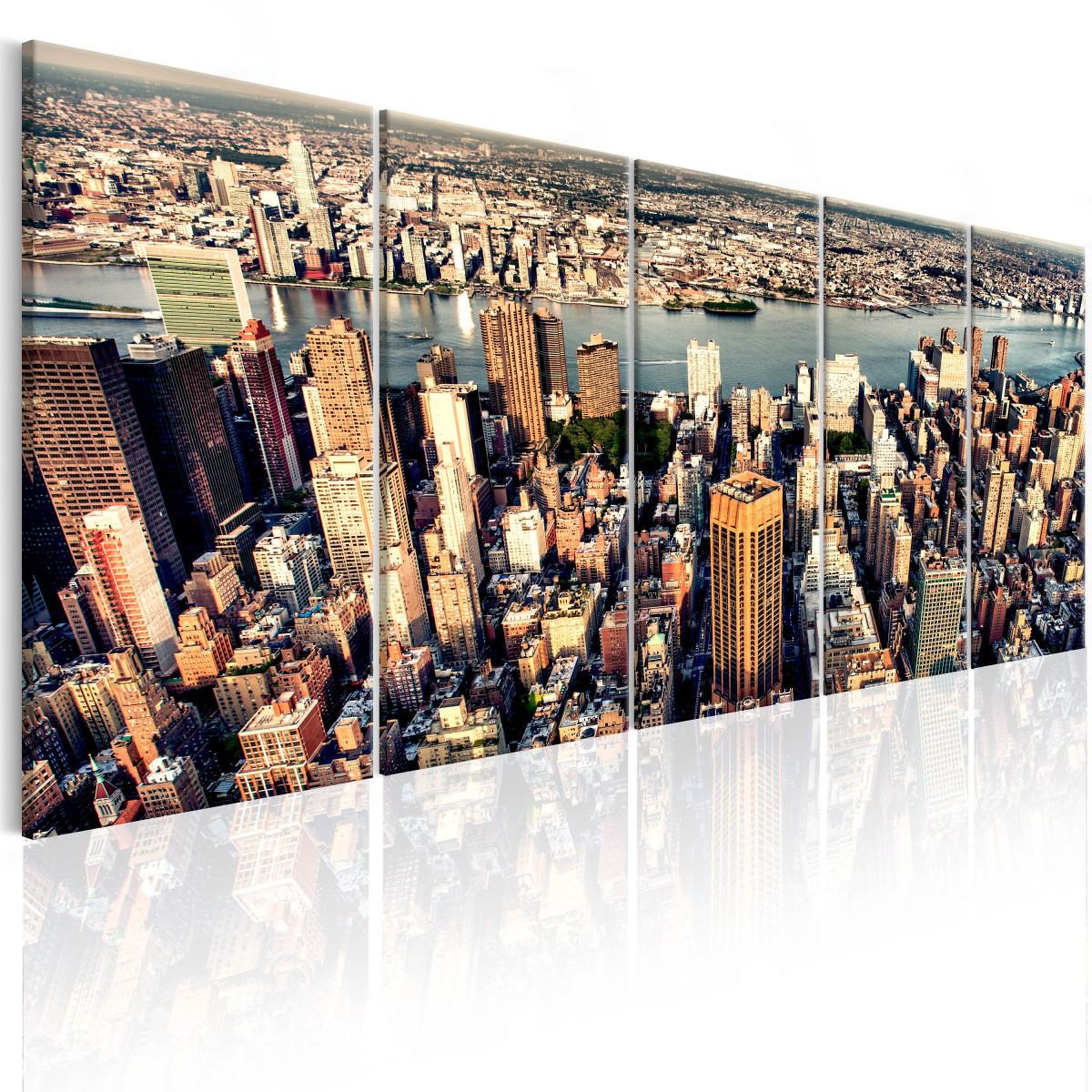 Paris Prix Tableau imprimé  flight over new york. Coloris disponibles : Multicolore
