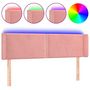 Voir la diapositive 2 : VIDAXL Tete de lit a LED Rose 147x16x78/88 cm Velours