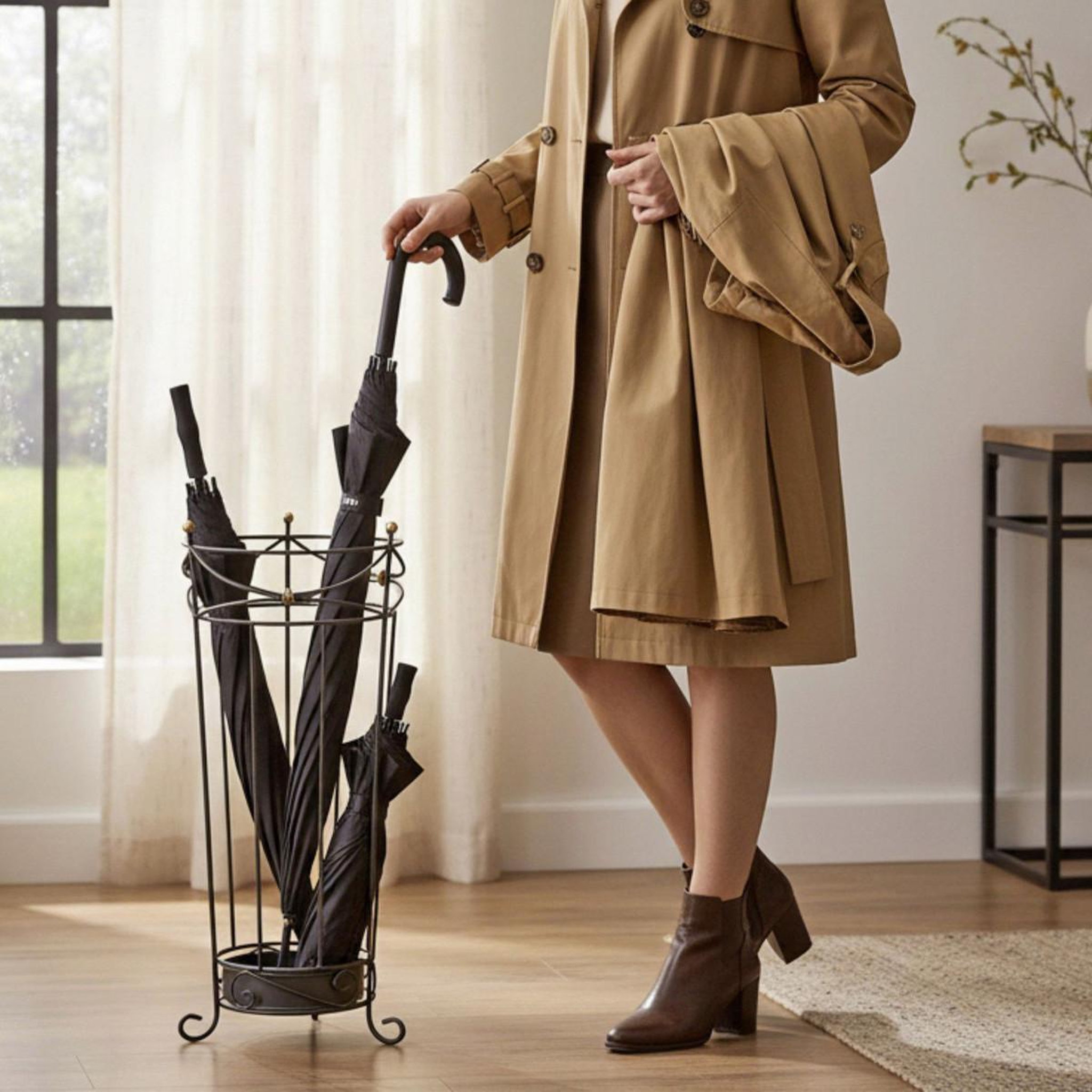 Voir la diapositive 2 : Paris Prix Porte-parapluie vintage  ilona  55cm anthracite