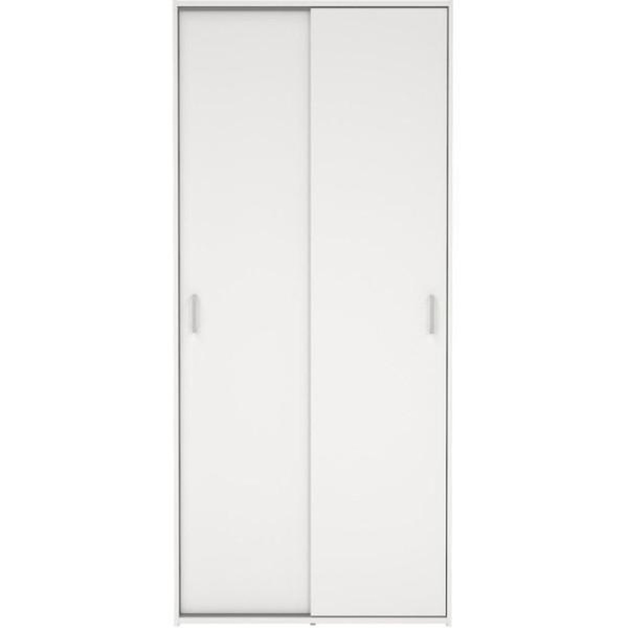 MARKET24 Armoire de chambre - space - blanc - 2 portes coulissantes - 77,6 x 48,3 x 175,4 cm