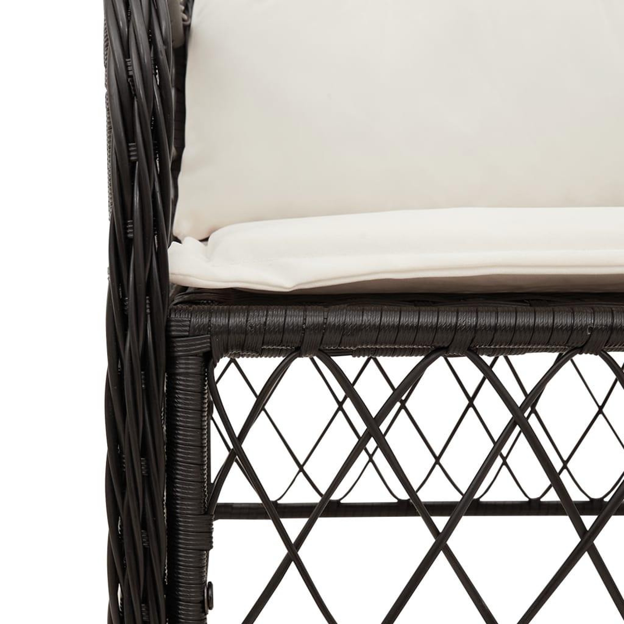Voir la diapositive 5 : VIDAXL Ensemble a manger de jardin coussins 5pcs Noir Resine tressee