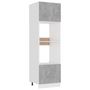 Voir la diapositive 1 : VIDAXL Armoire a micro-ondes Gris beton 60x57x207 cm Bois d'ingenierie
