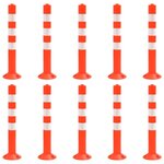 VIDAXL Bornes de controle du trafic 10 pcs 75 cm PE