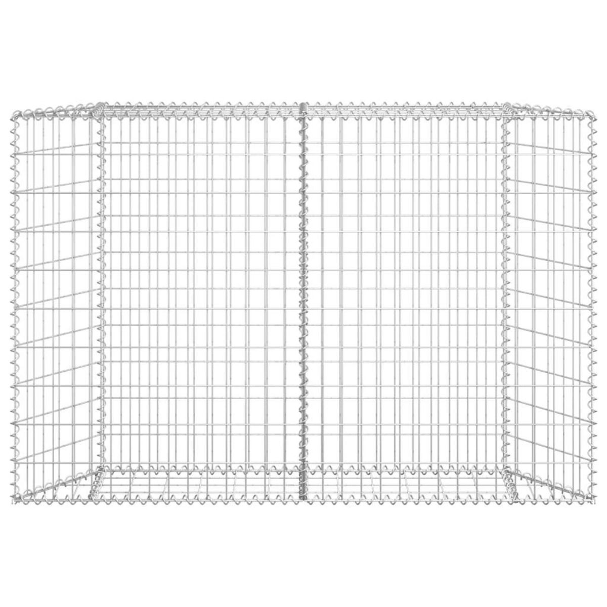 VIDAXL Lit sureleve a gabion en trapeze Acier galvanise 150x20x100 cm