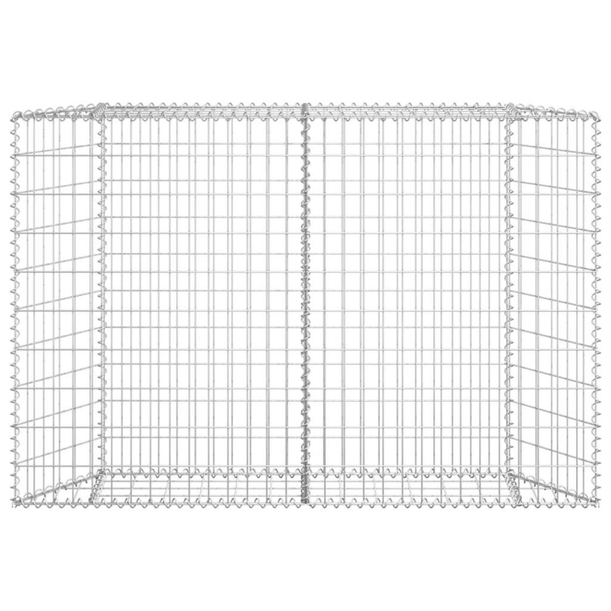 VIDAXL Lit sureleve a gabion en trapeze Acier galvanise 150x20x100 cm