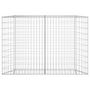 Voir la diapositive 3 : VIDAXL Lit sureleve a gabion en trapeze Acier galvanise 150x20x100 cm