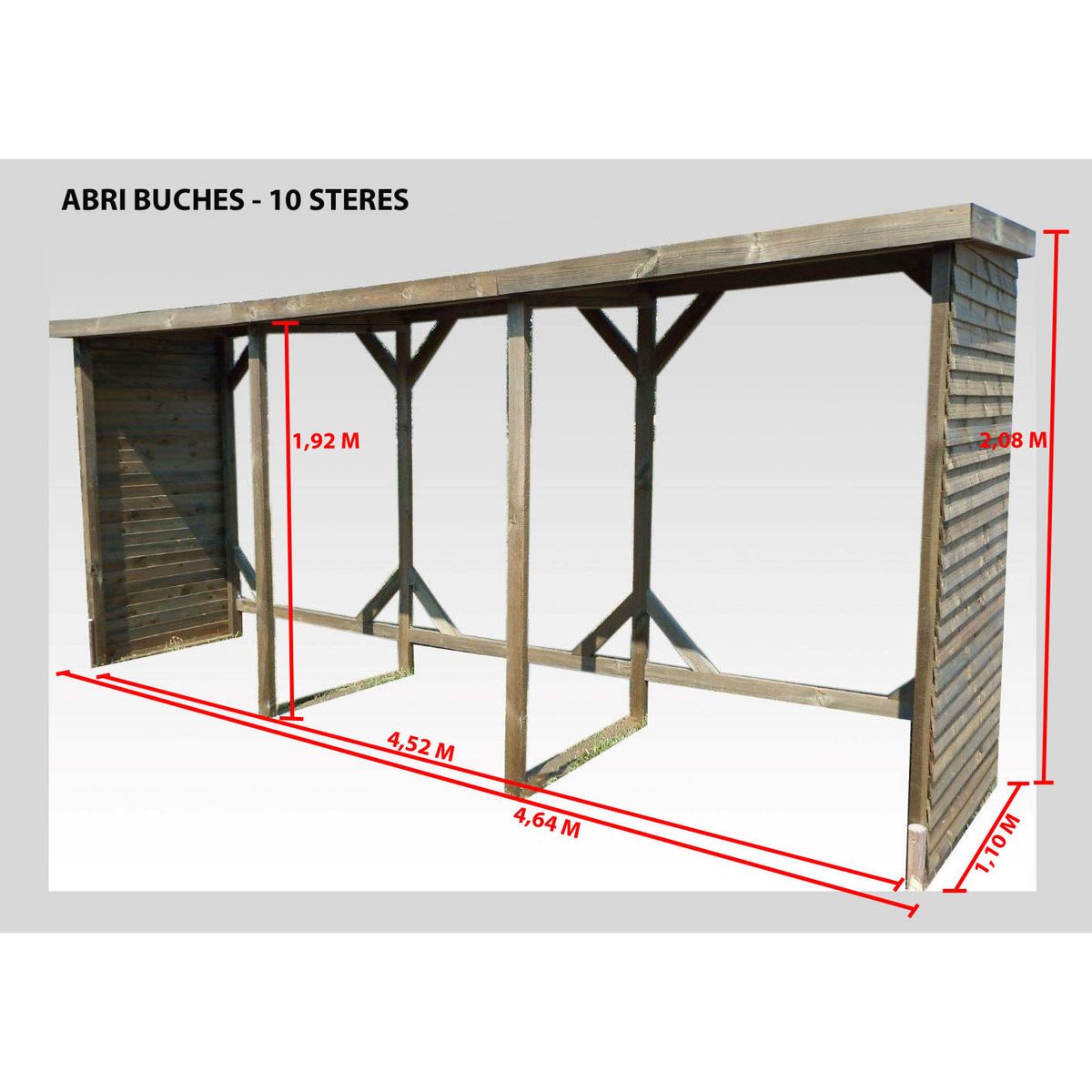 Abri bûches 10 stères