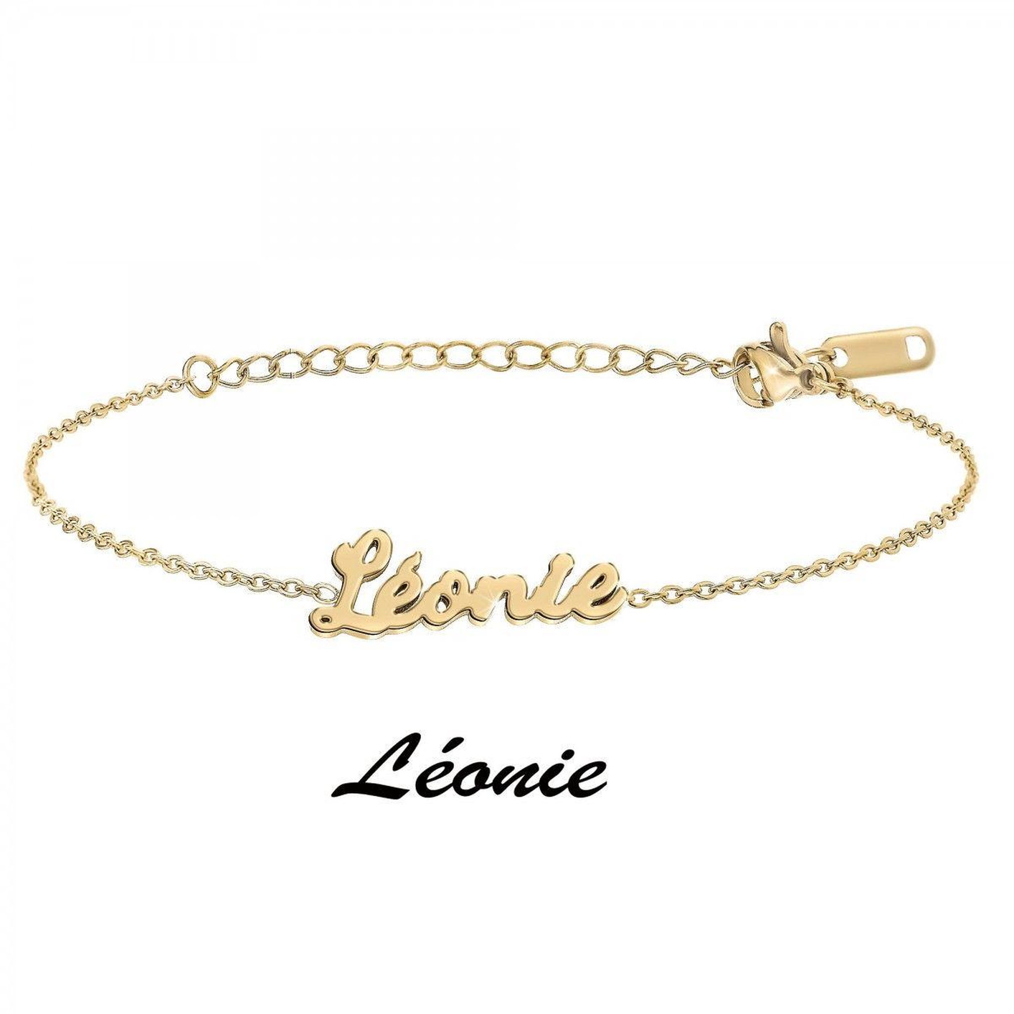 Voir la diapositive 3 : SC CRYSTAL Léonie - Bracelet prénom Leonie