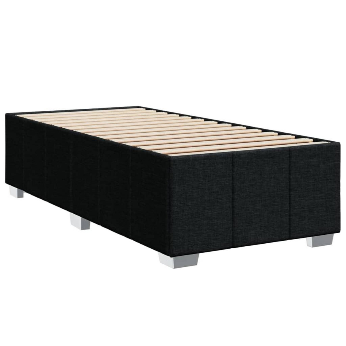 VIDAXL Cadre de lit sans matelas noir 100x200 cm tissu