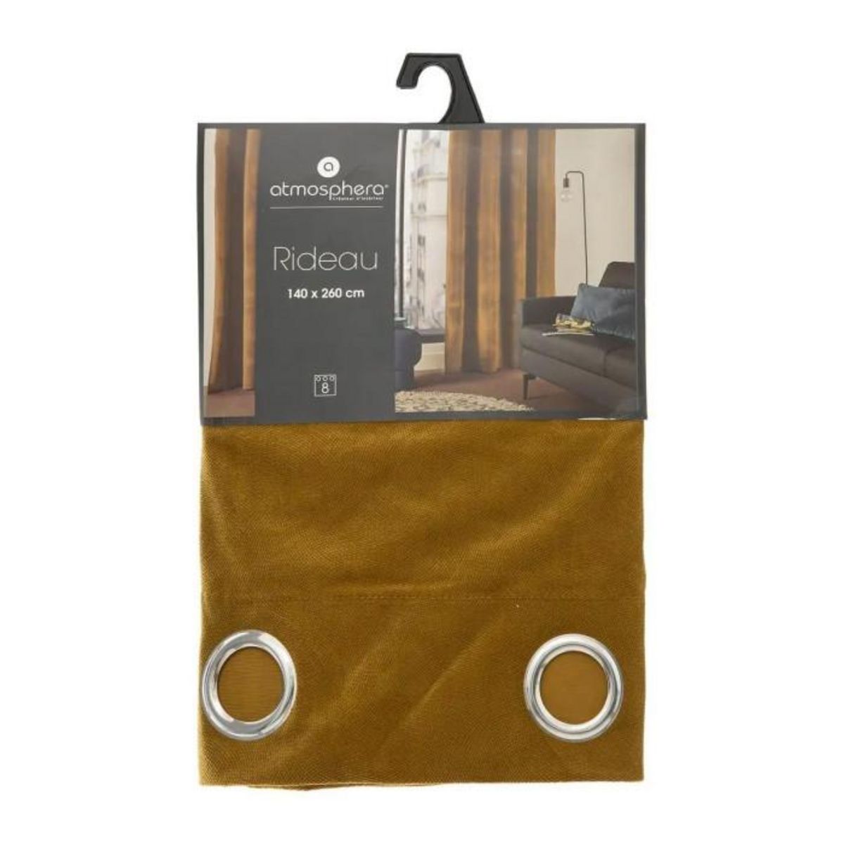 ATMOSPHERA Rideau Tamisant  Lilou  140x260cm Mordoré