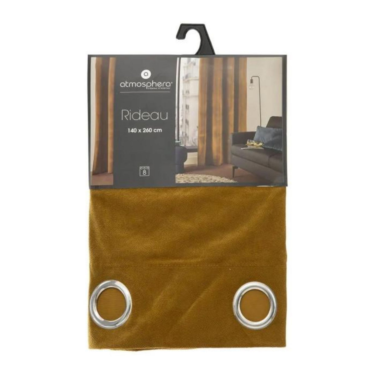 ATMOSPHERA Rideau Tamisant  Lilou  140x260cm Mordoré