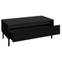 Voir la diapositive 6 : BEST MOBILIER Girona - table basse - noir - 1 tiroir - 100 cm