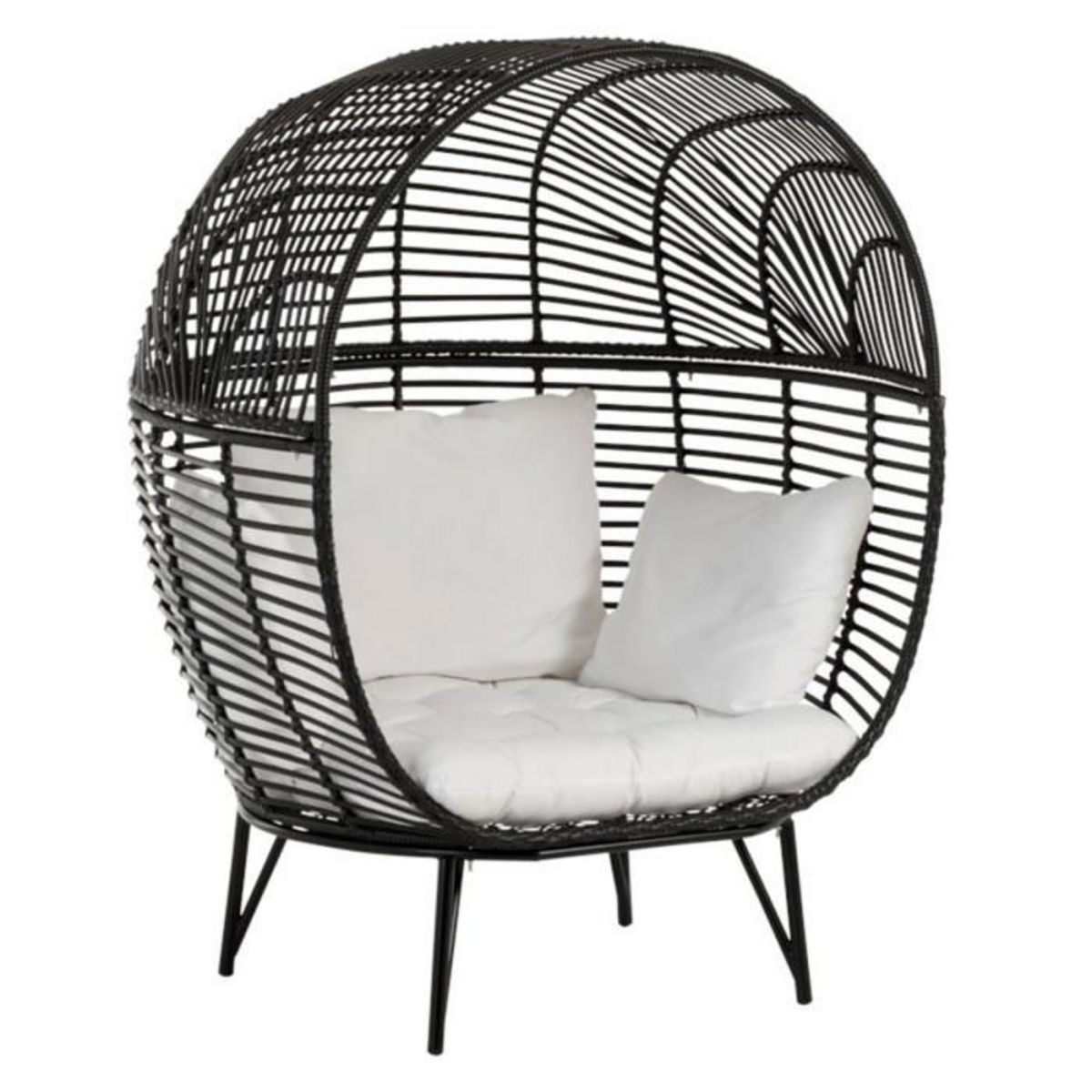 Paris Prix Fauteuil Design Ovale  Aciera  151cm Noir