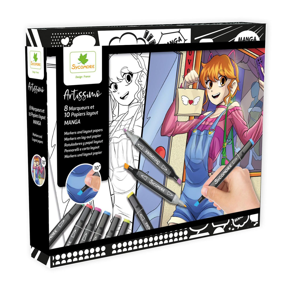 Au Sycomore Artissimo - gm layout et marqueurs – manga fille