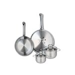 ELO Ensemble de 2 Poêles de cuisson 24 et 28 cm et 2 faitouts 12 et 14 cm Elo Profi Brillant