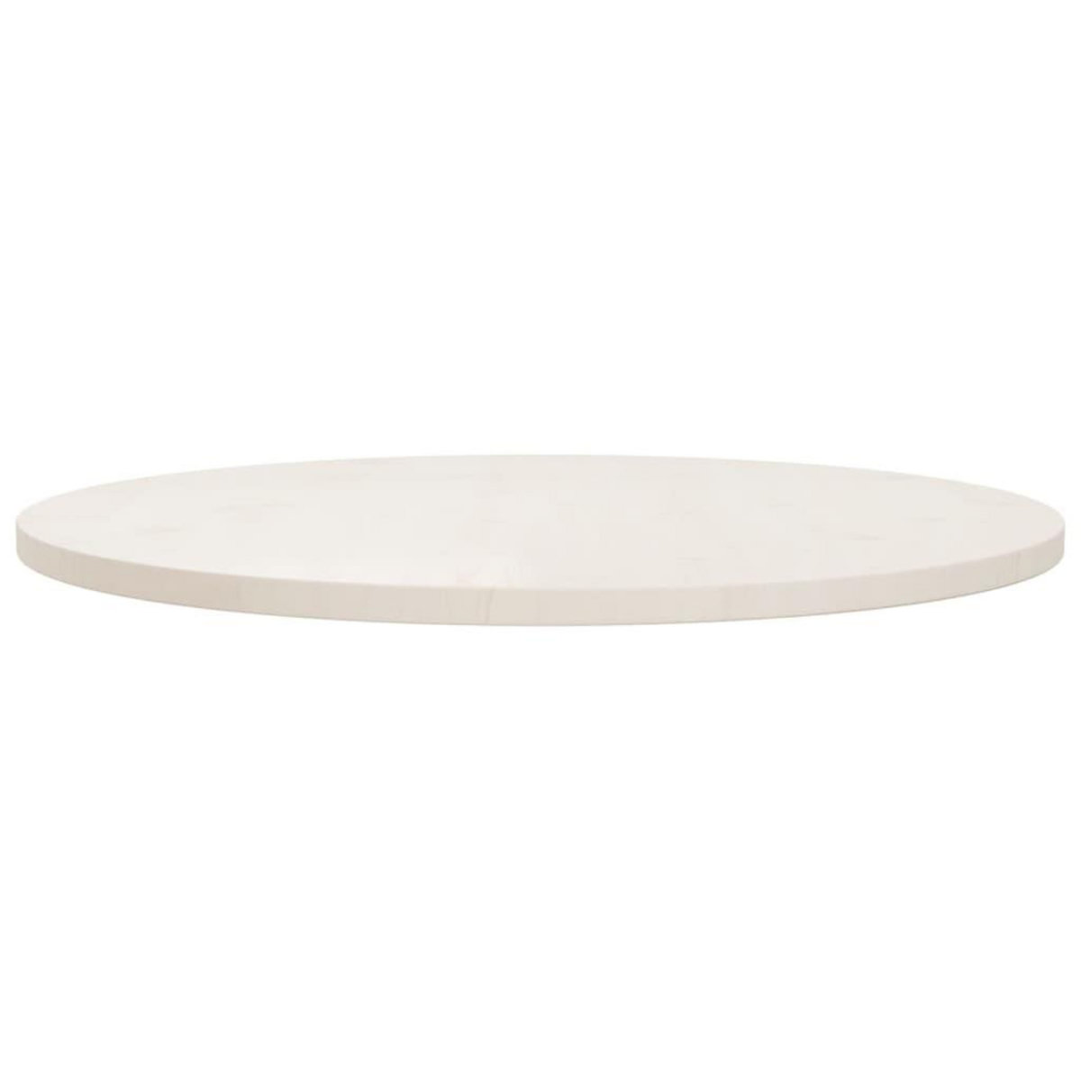 VIDAXL Dessus de table Blanc Ø80x2,5 cm Bois de pin massif