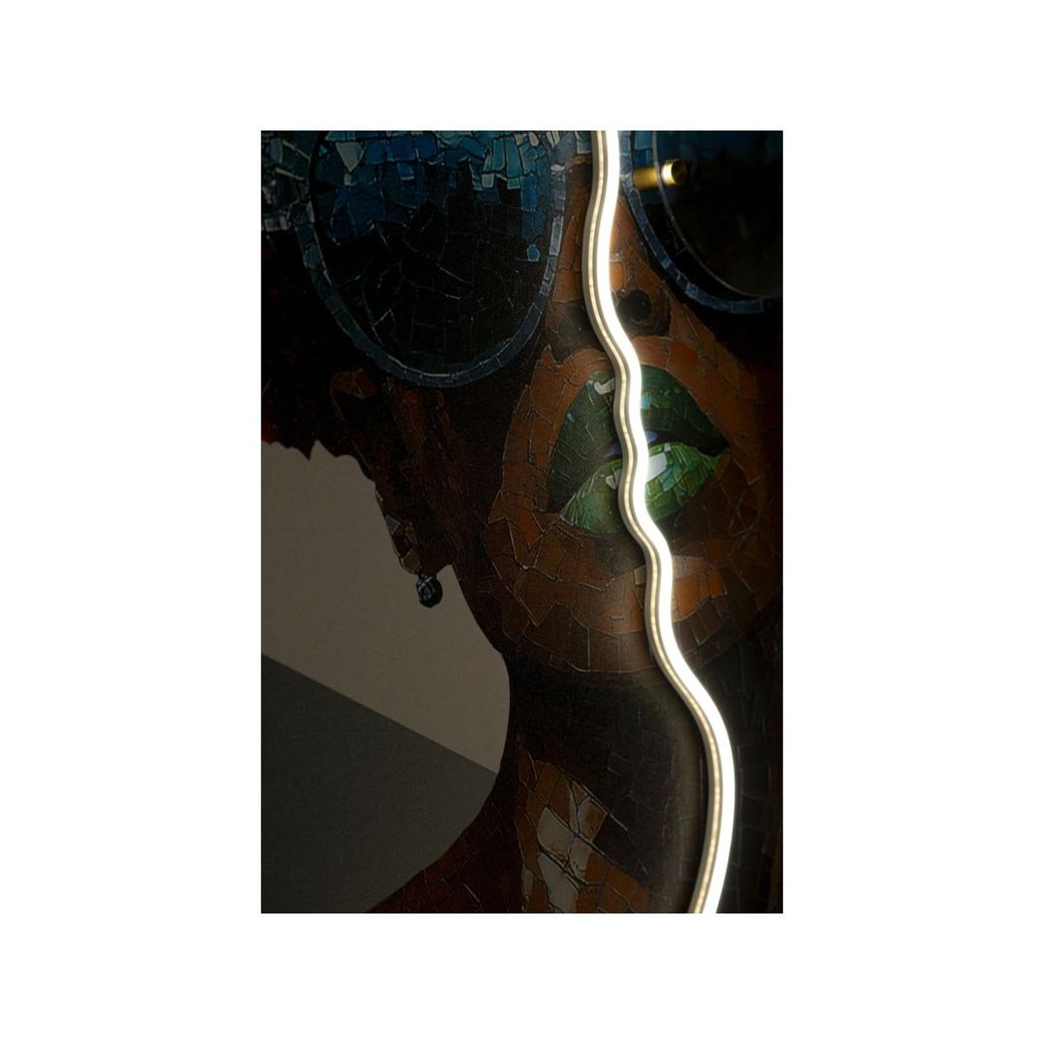 Voir la diapositive 6 : Paris Prix Tableau imprimé à led  afro  60x90cm multicolore