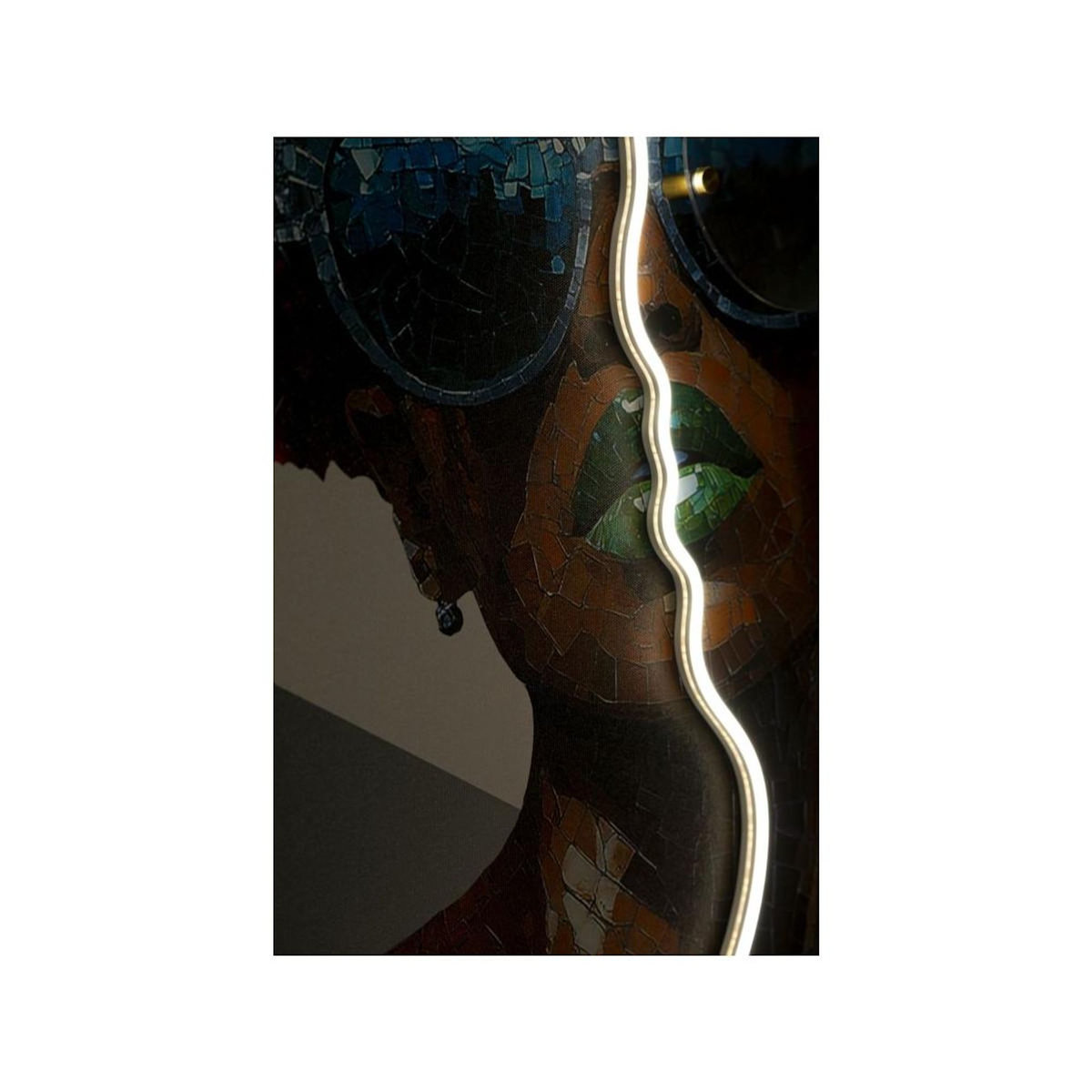 Paris Prix Tableau Imprimé à LED  Afro  60x90cm Multicolore