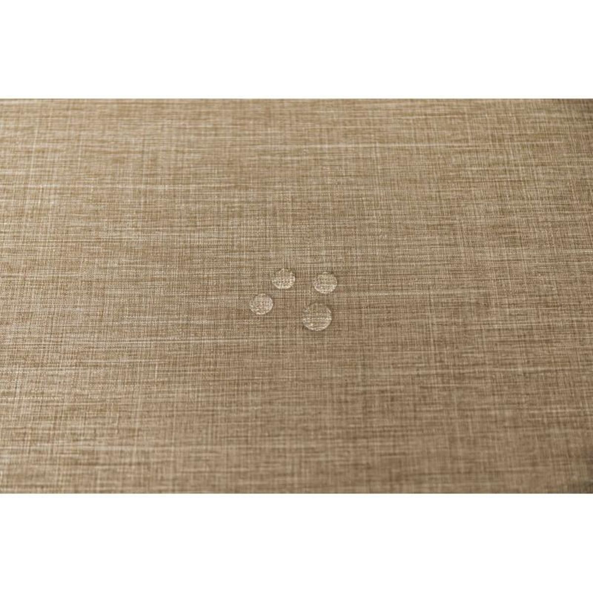 UNIVERS DECOR Nappe antitache unie Taupe rectangulaire 145 x 240 cm
