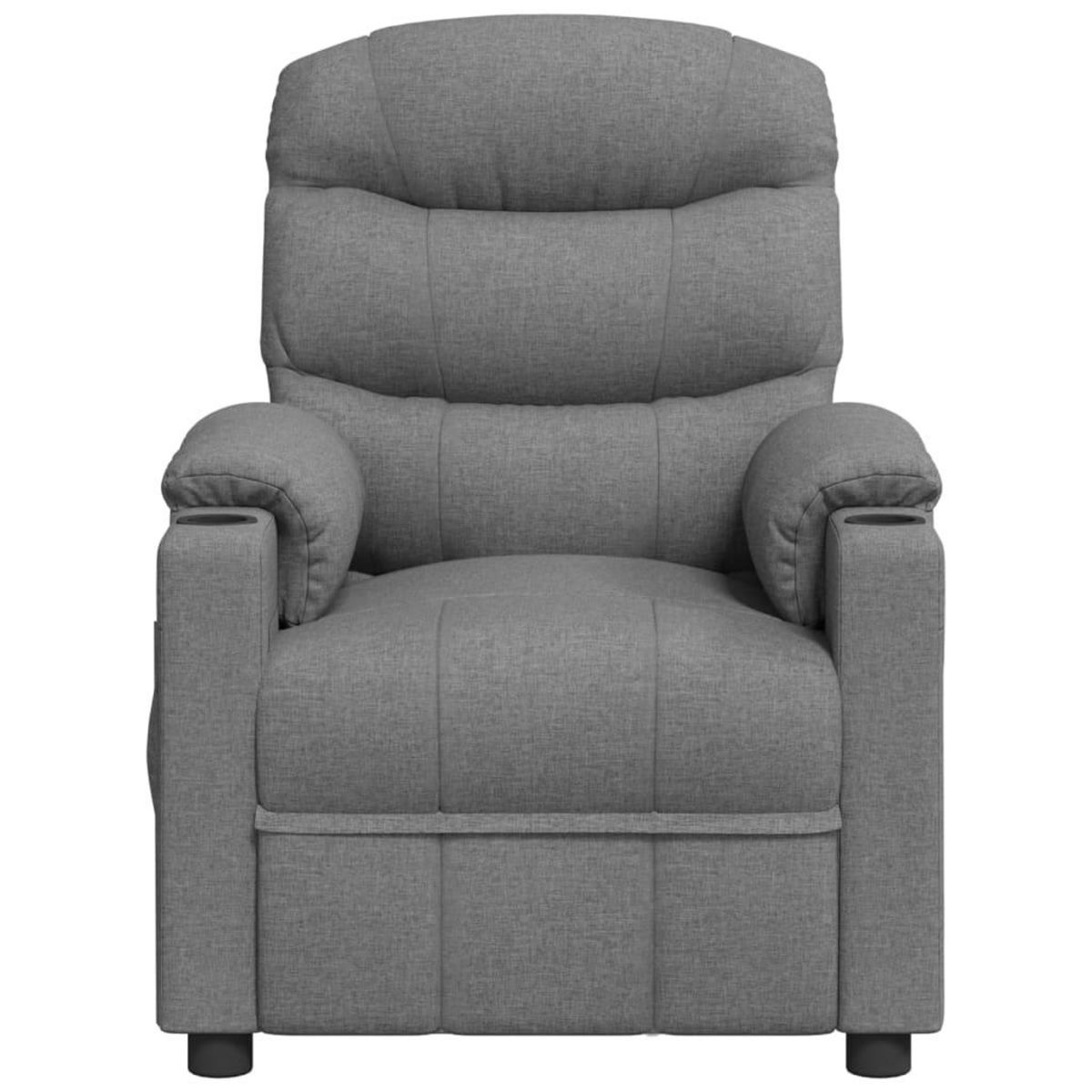 VIDAXL Fauteuil electrique de massage Gris clair Tissu