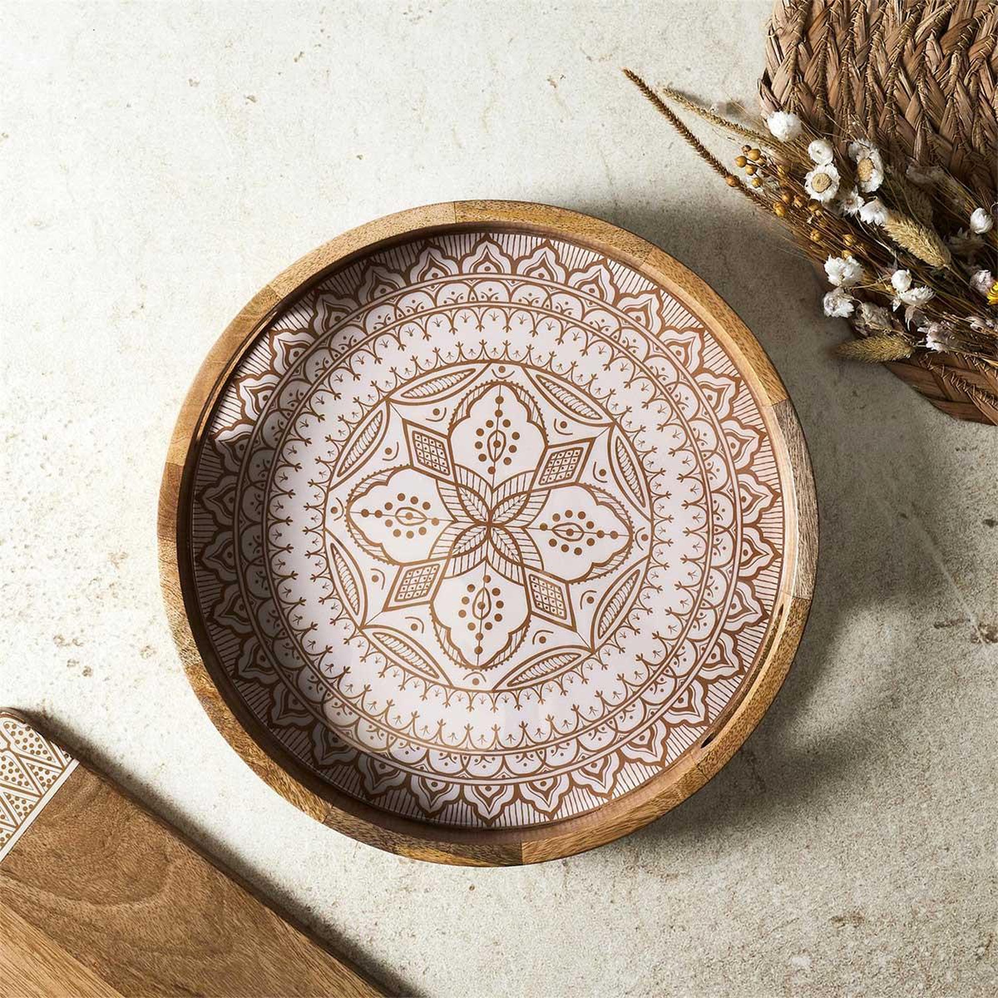Voir la diapositive 5 : The Home Deco Factory Plateau de service en bois  dune  35cm terracotta