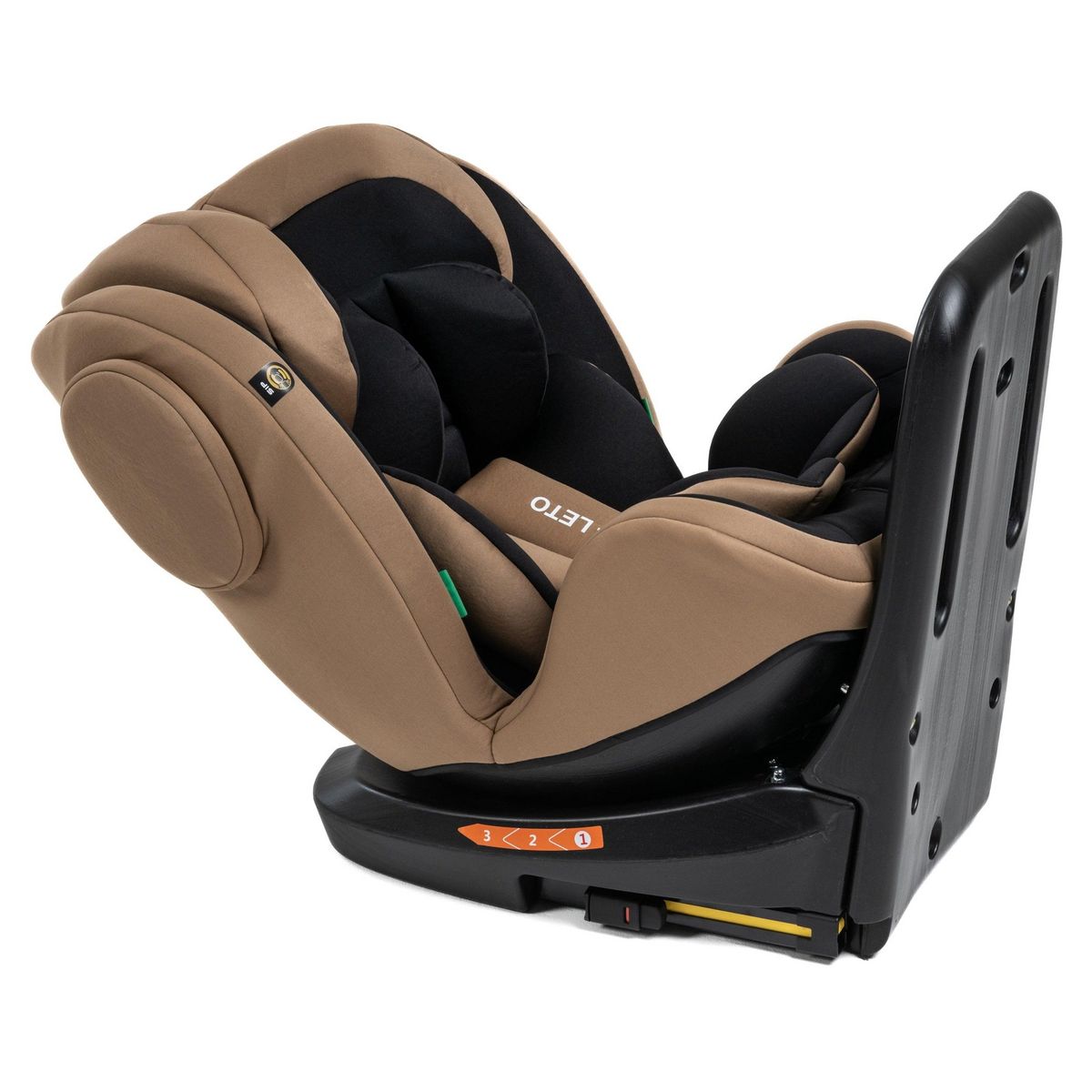 BEBELISSIMO BEBELISSIMO - Siège auto Isofix - pivotant 360 ° - groupe 0+/1/2/3 - (0-36kg) - i-Leto - beige - protections latérales
